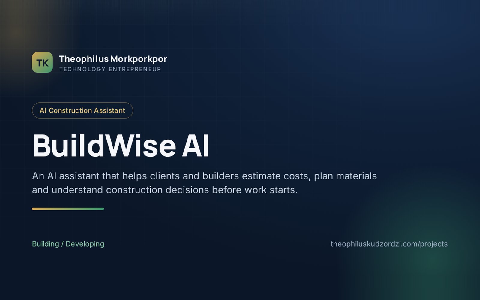 BuildWise AI project preview card