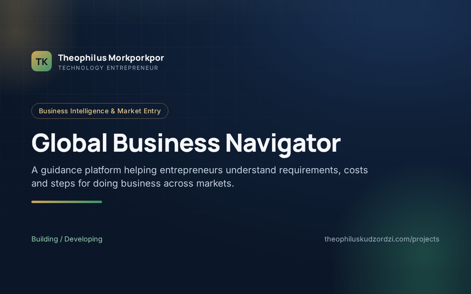 Global Business Navigator project preview card