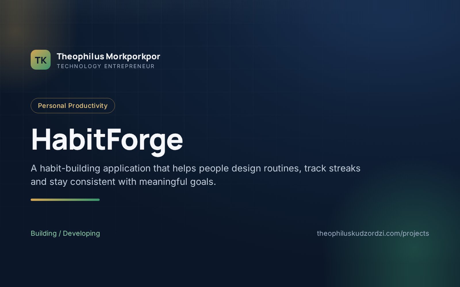 HabitForge project preview card