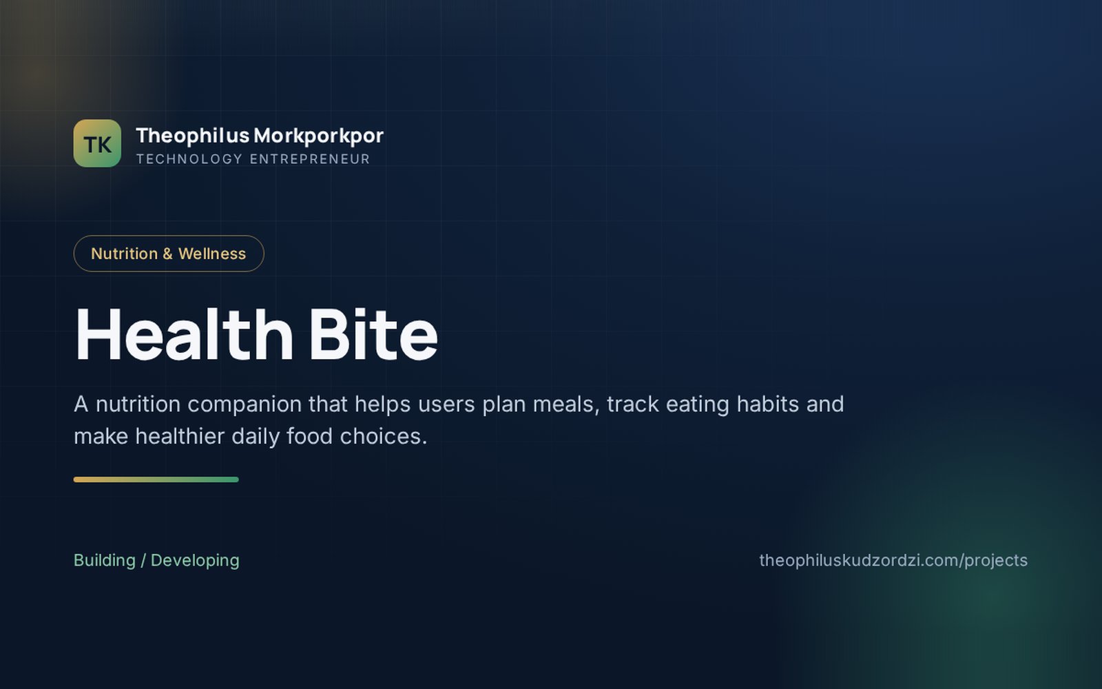 Health Bite project preview card