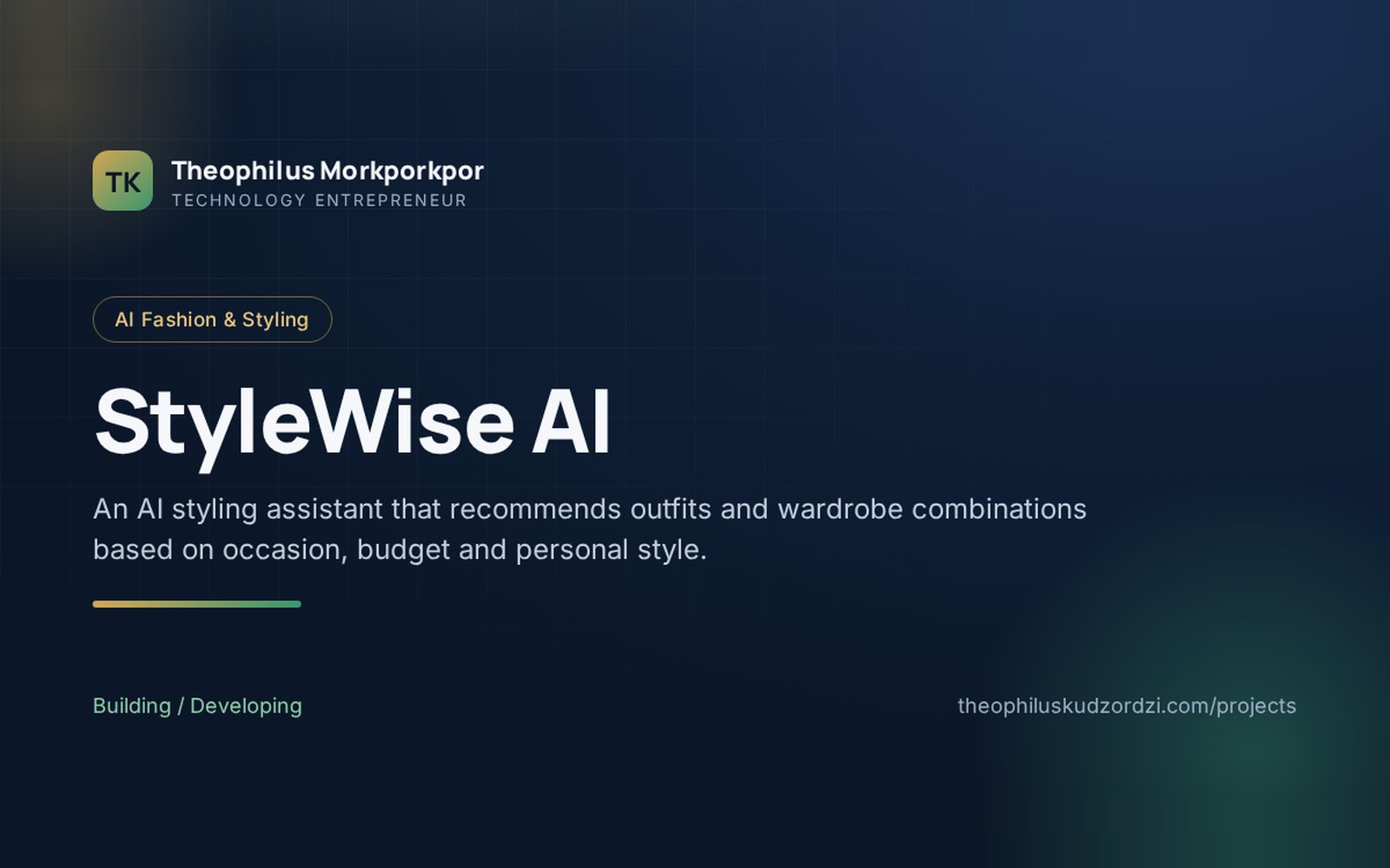 StyleWise AI project preview card