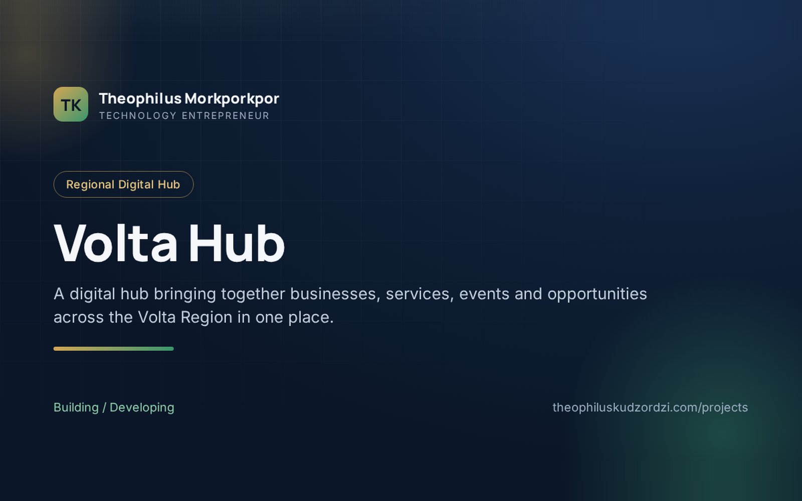 Volta Hub project preview card